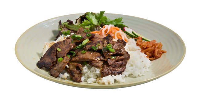 Grilled Beef Rice Plate