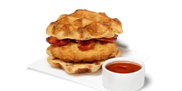 Chicken & Waffles Sandwich w/ Spicy Filet