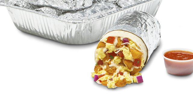 Small Breakfast Egg & Potato Burrito