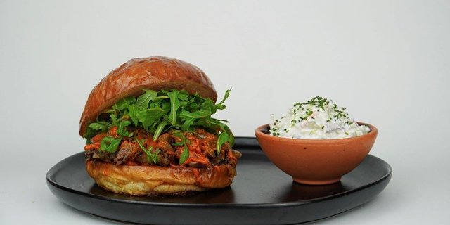 Pulled Lamb Burger