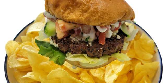 Lamb Burger Boxed Lunch
