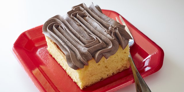 Yellow Chocolate Cake Slice