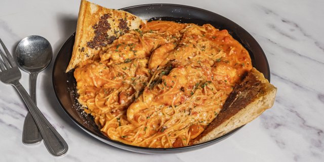 Capellini & Shrimp Tray