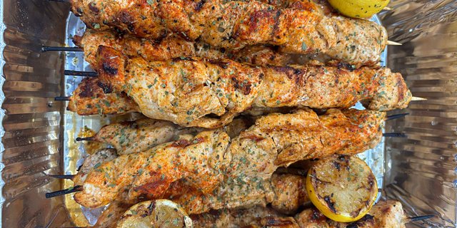 Chicken Souvlaki Skewers Tray