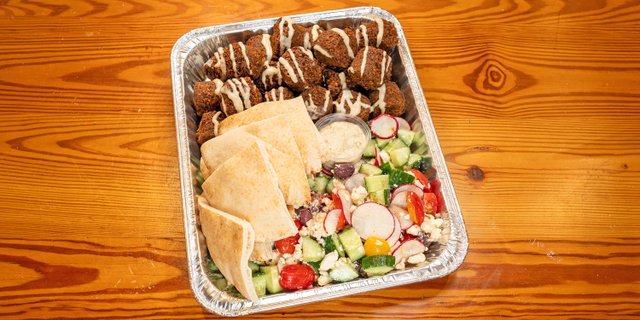 Mediterranean Eggplant & Falafel Tray