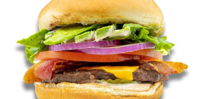 Avocado Bacon Cheeseburger