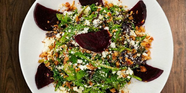 Beet Root, Walnut & Goat Cheese Salad