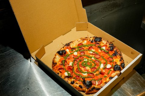 Vodka Pesto Pepperoni Pie