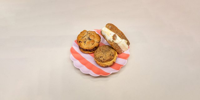 Gluten-Free & Vegan Chocolate Chip Cookie Ice Cream Sandwich