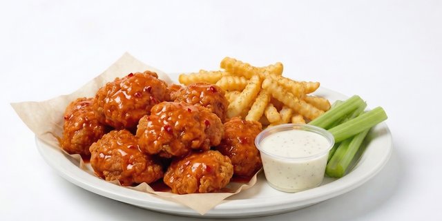 6pc-Boneless Wings Boxed Lunch