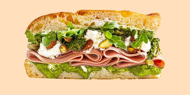 Mortadella & Greens Sandwich