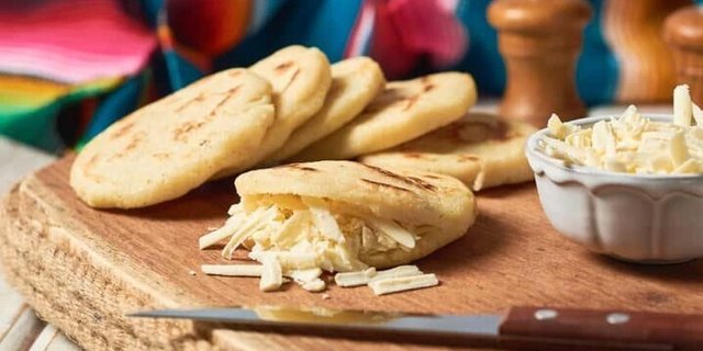 Plantain, Bean & Cheese Arepa