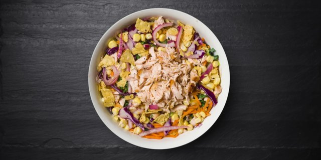 Salmon Tostada Salad