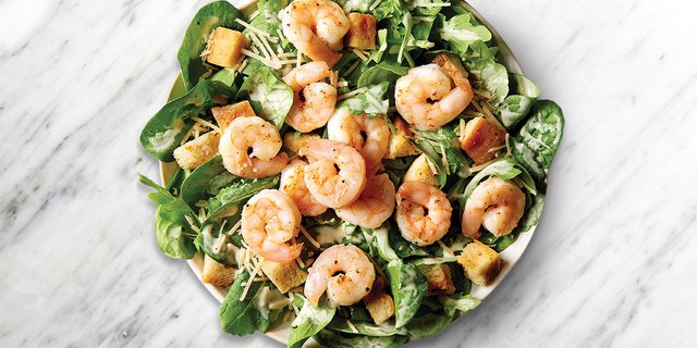 Shrimp Power Caesar Salad