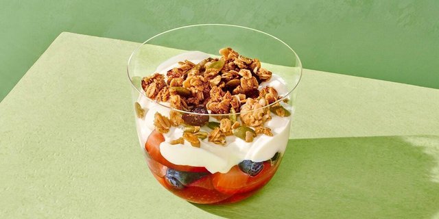 Greek Yogurt With Mixed Berries Parfait