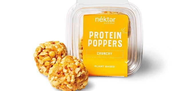 Crunchy Peanut Protein Poppers