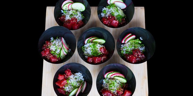 Ahi Tuna Poke Cups