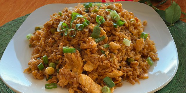 Teriyaki Chicken Over Baked Rice