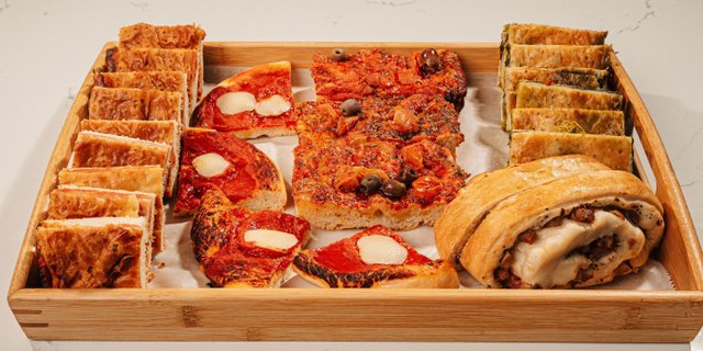 Tray Of Pizzas