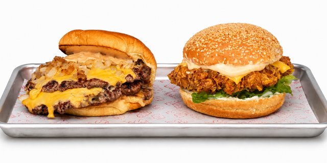Double Cheeseburger & Classic Zinger Burger Tray