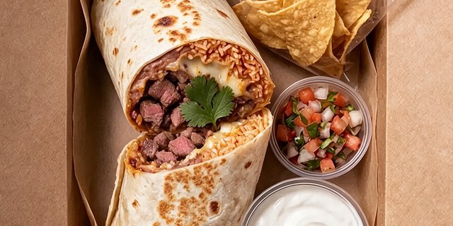 Beef Tenderloin Burrito Boxed Lunch