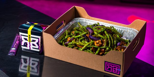 Eggplant & Green Beans Tray