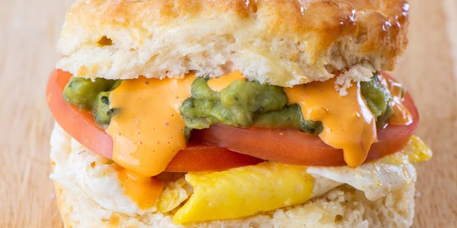 Guacamole Smash Biscuit Sandwich
