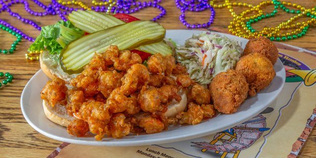 Crawfish Po'Boy Sandwich