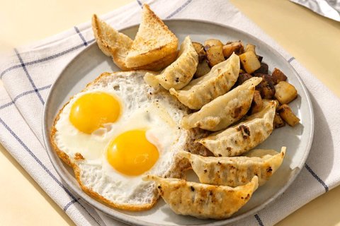 Fried Dumplings & Eggs