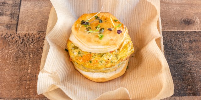 Veggie Cheese Frittata Sandwich