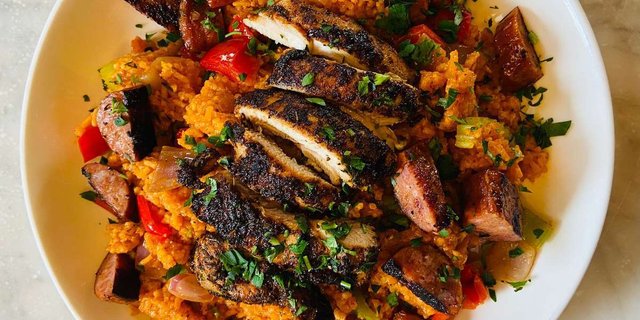 Blackened Chicken & Andouille Sausage Cajun Jambalaya