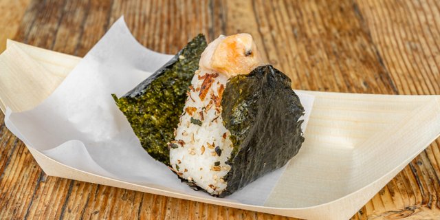 Garlic Parmesan Shrimp Onigiri