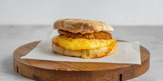Chicken Sausage & Egg Brioche Sandwich