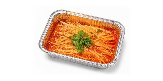 Foil-Wrapped Enoki Mushrooms