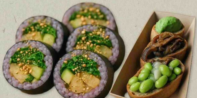 Wakame Veggie M (5pc) & Inari (3pc)