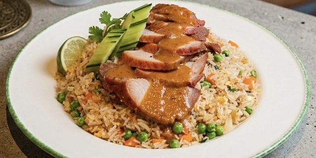 BBQ Pork Fried Rice Lunch Box