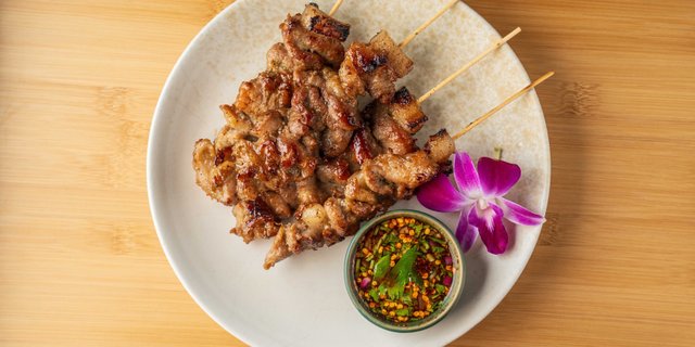Pork Skewers with Sticky Rice