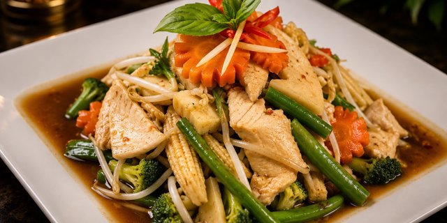 Veggie Lover Stir-Fry w/ Seafood