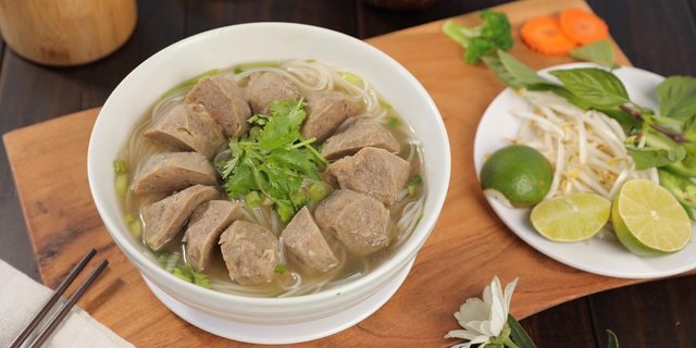 Meatball Pho Noodle Soup