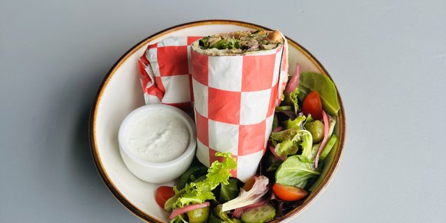 Grilled Lamb Meatball Wrap
