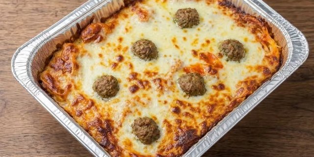 Half Pan Baked Spaghetti