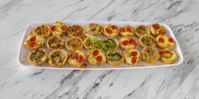 Mini Vegetable Quiches Platter