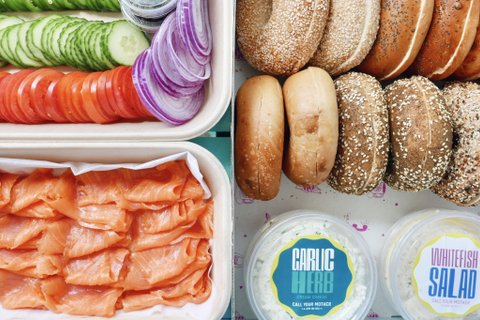 12 Bagels & Schmears w/ Salmon + Fixins