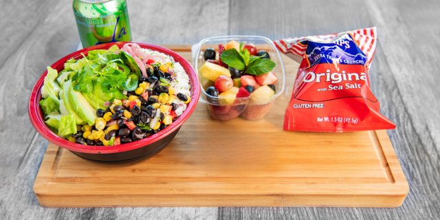 Vegetarian Burrito Executive Bowl Boxed Lunch
