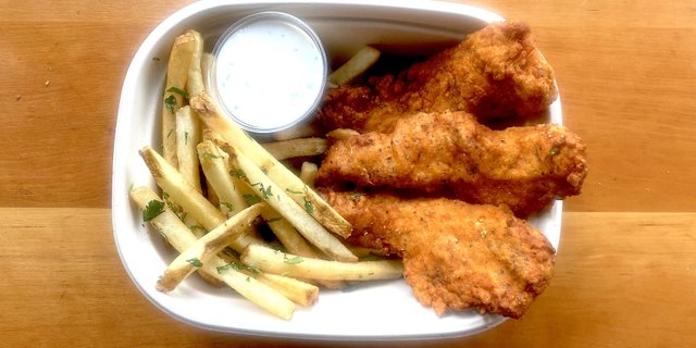 Chicken Strips & Choice of Side