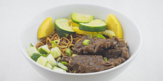 Beijing Jaja Noodles w/ Braised Beef Bowl