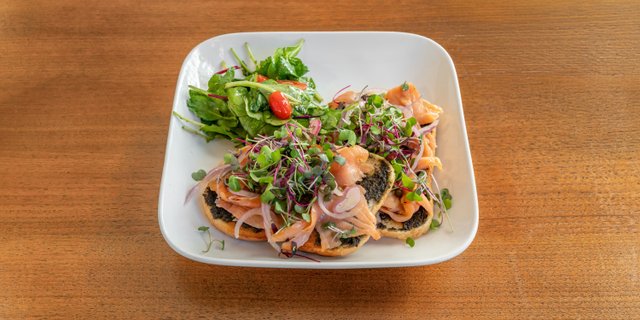 Tapenade Bruschetta With Smoked Salmon