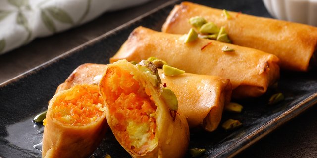 Gajar Halwa Spring Roll