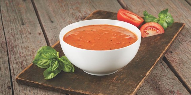 Bowl of Tomato Basil Soup - Vegetarian