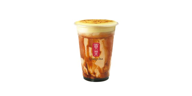 Iced Creme Brulee Brown Sugar Milk Foam Tea